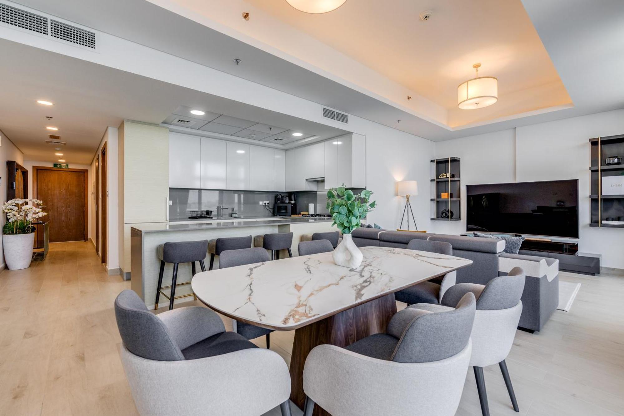 Luxury Azizi Mina Beachfront Apartments ดูไบ ภายนอก รูปภาพ